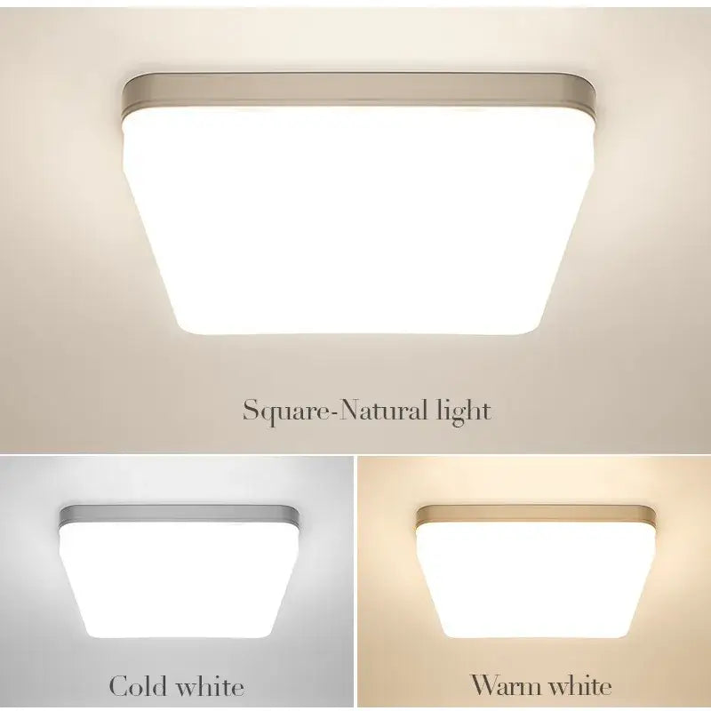 The square led ceiling light in various colors