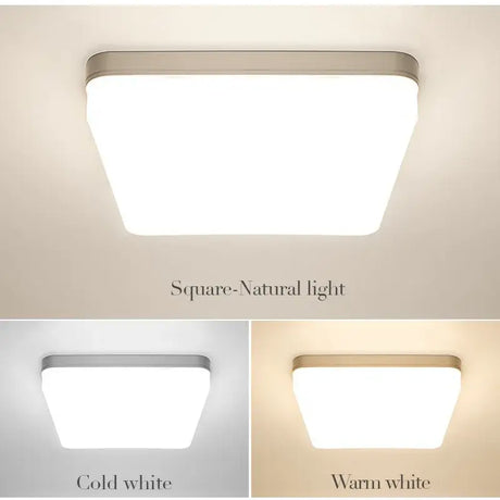 The square led ceiling light in various colors