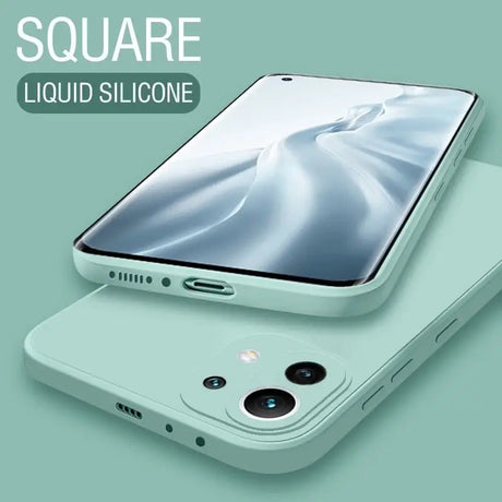 the square liquid silicon case for iphone x