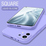 the square liquid silicon case for iphone x