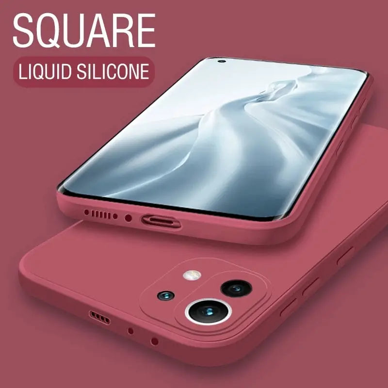the square liquid silicon case for iphone xr
