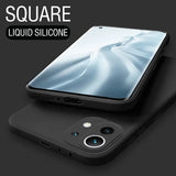 the square liquid silicon case for iphone 11