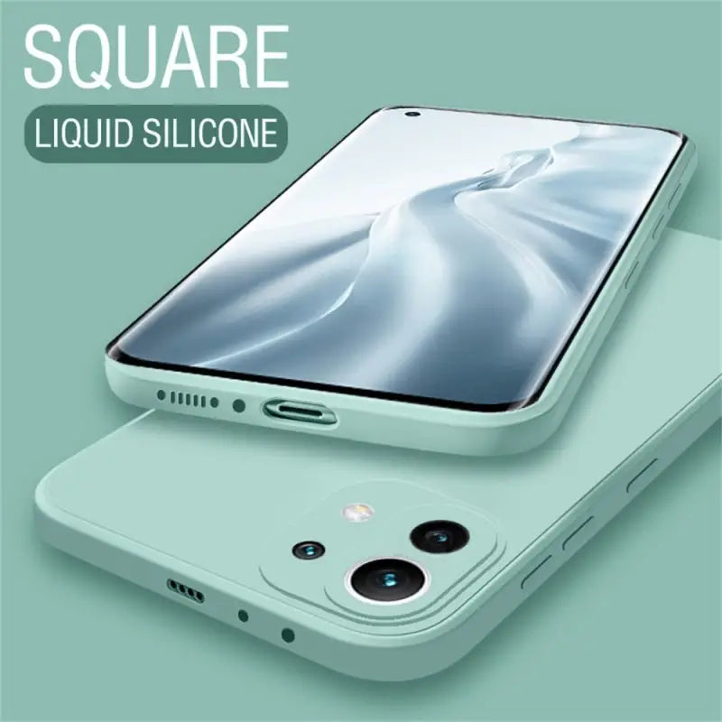 the iphone is shown in this image, with the screen showing the liquid liquid