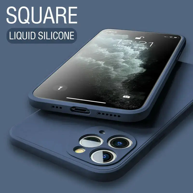 the square liquid silicon case for iphone 11