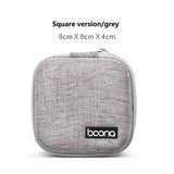 the boa case is made from a grey fabric