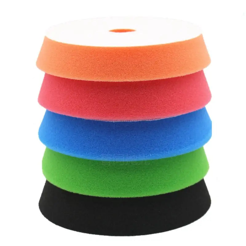 a stack of colorful foam tape