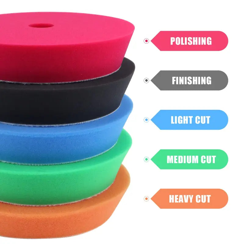 a stack of foam tape with different colors
