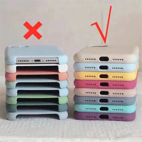 a stack of four cell cases with one showing the back and front