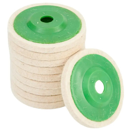 a stack of green foam wheels