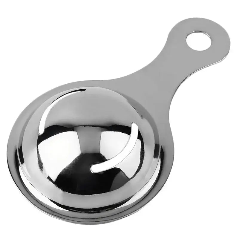 a stainless steel ball with a metal handle