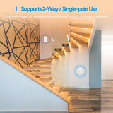 a staircase with a light on it and the words, i support 3 - way single use
