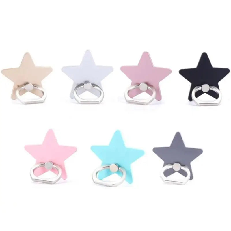 a set of five star shaped rings