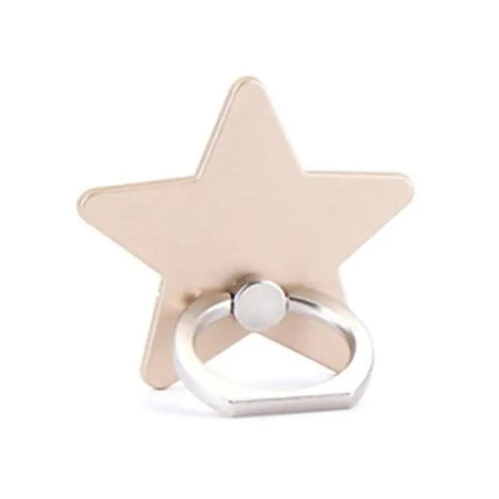 a star shaped ring with a silver band