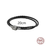 leather bracelet with silver clasp