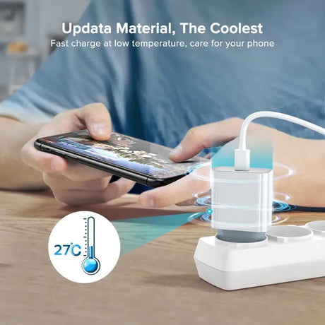 The charging station is designed to charge your phone