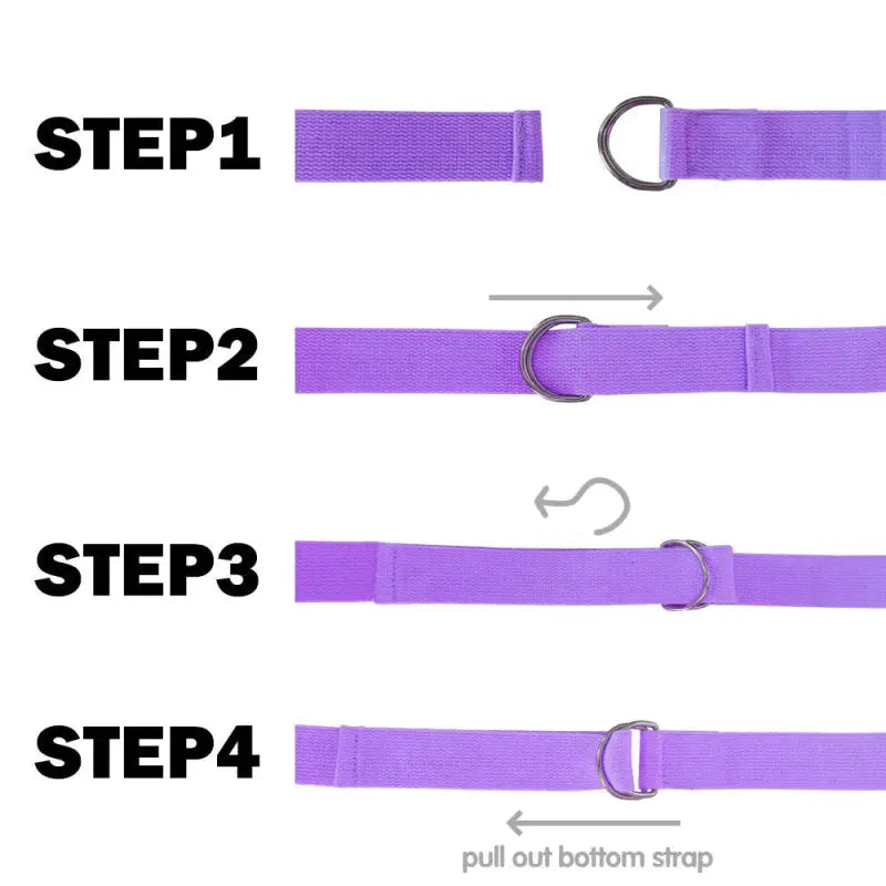 the steps of a purple belt