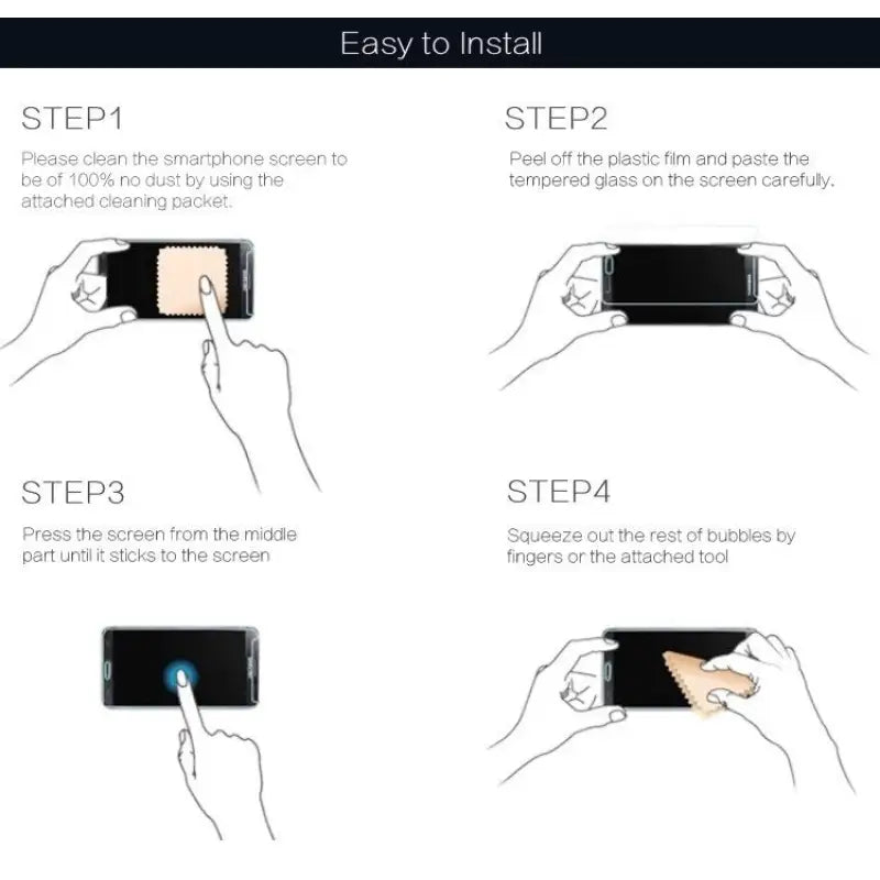 the steps to install the screen on the iphone