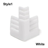 a white plastic chair with a white base