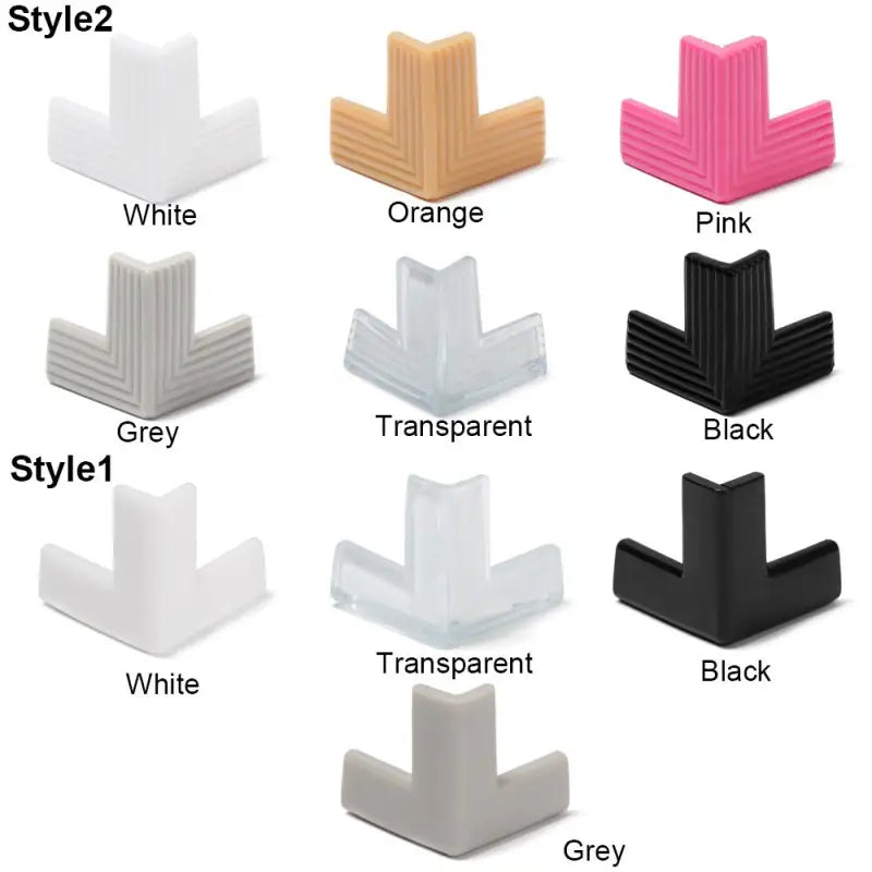 the different colors of the plastic chair legs