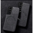 two iphone cases with a black and white pattern