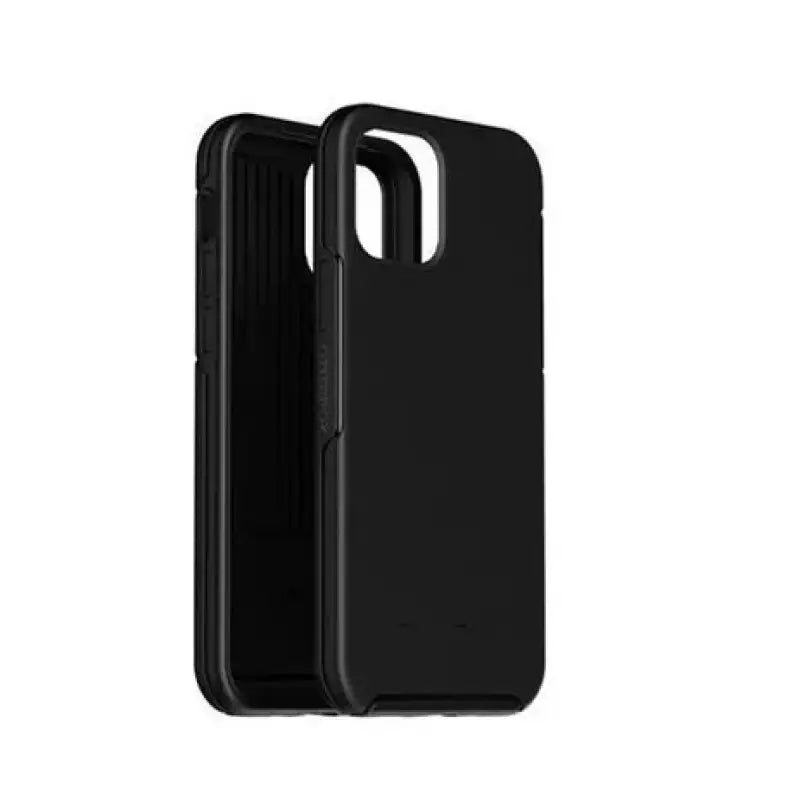 the back of the black iphone case