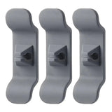 3 pack of grey plastic door handles
