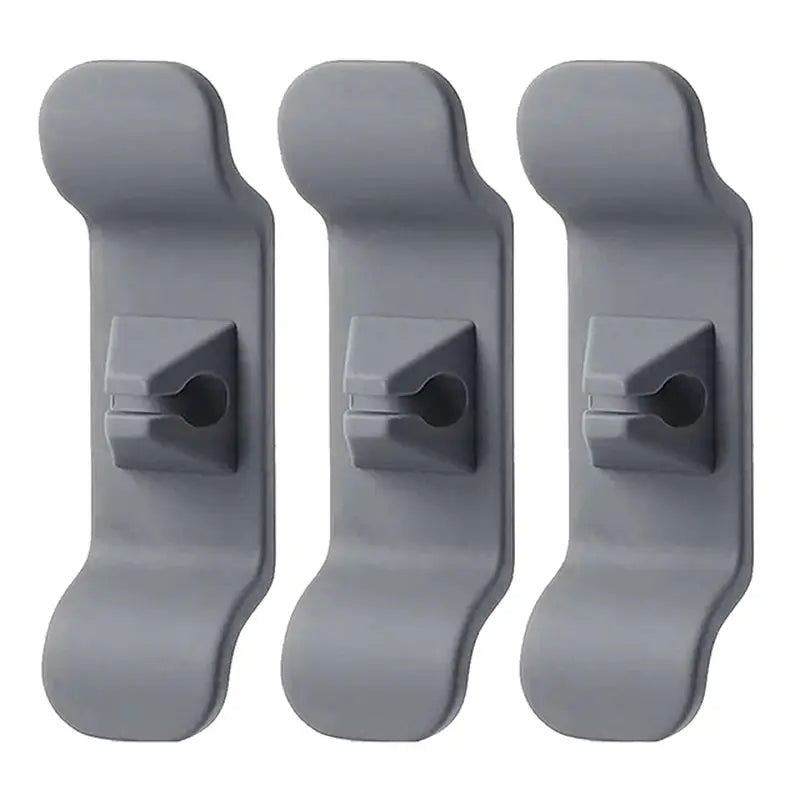 3 pack of grey plastic door handles