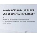 a sign that says no - looking duster can be washed