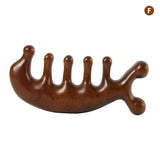 a brown plastic toy with a large, long tail