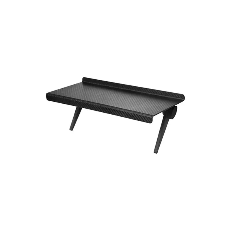 a black coffee table with a black top