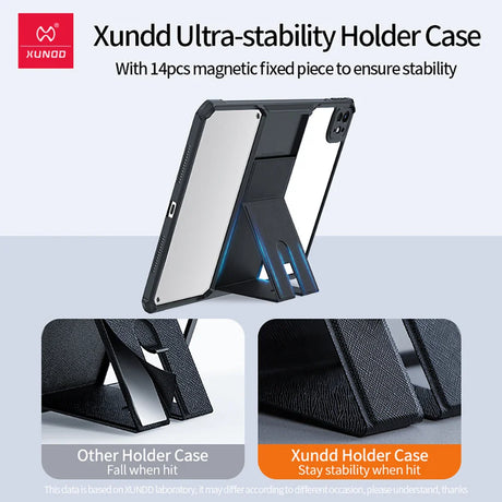 Tablet case with magnetic stand.