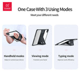 Tablet case with multiple viewing modes.