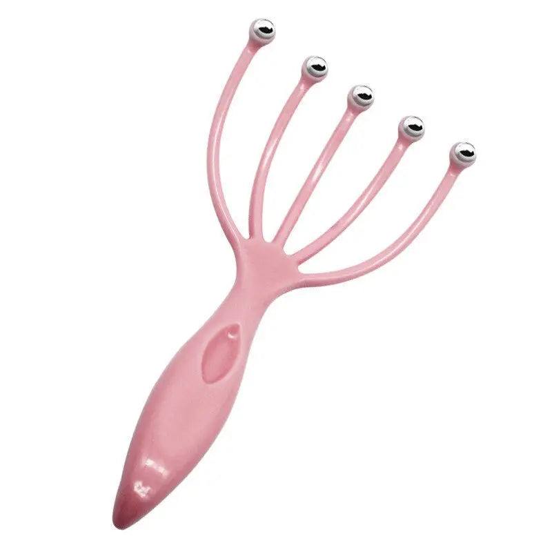 a pink plastic spoon with two eyes on it