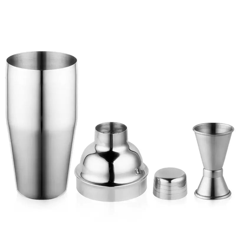 a set of stainless cups and cups