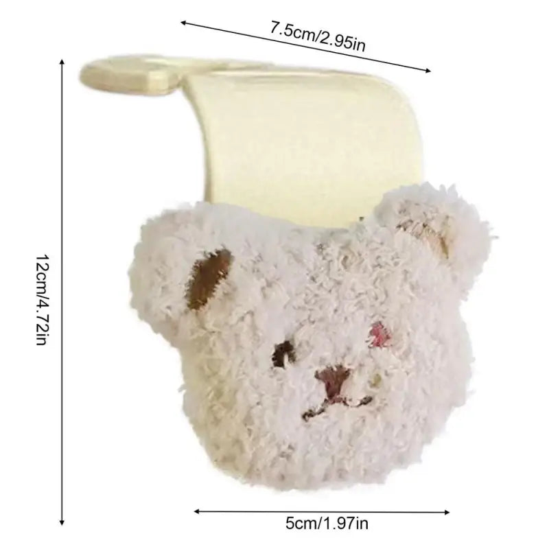 a teddy bear head with a white background