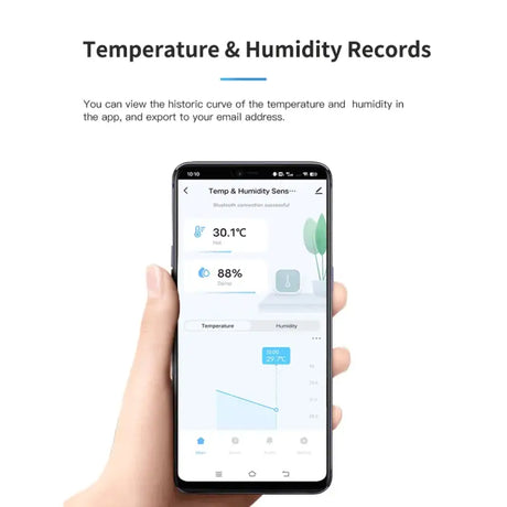 The temperature temperature app on a smartphone