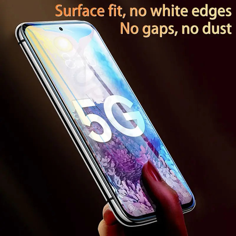 a hand holding a phone with the text,’surface, no white ’