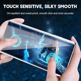 a hand holding a smartphone with a screen showing a blue light