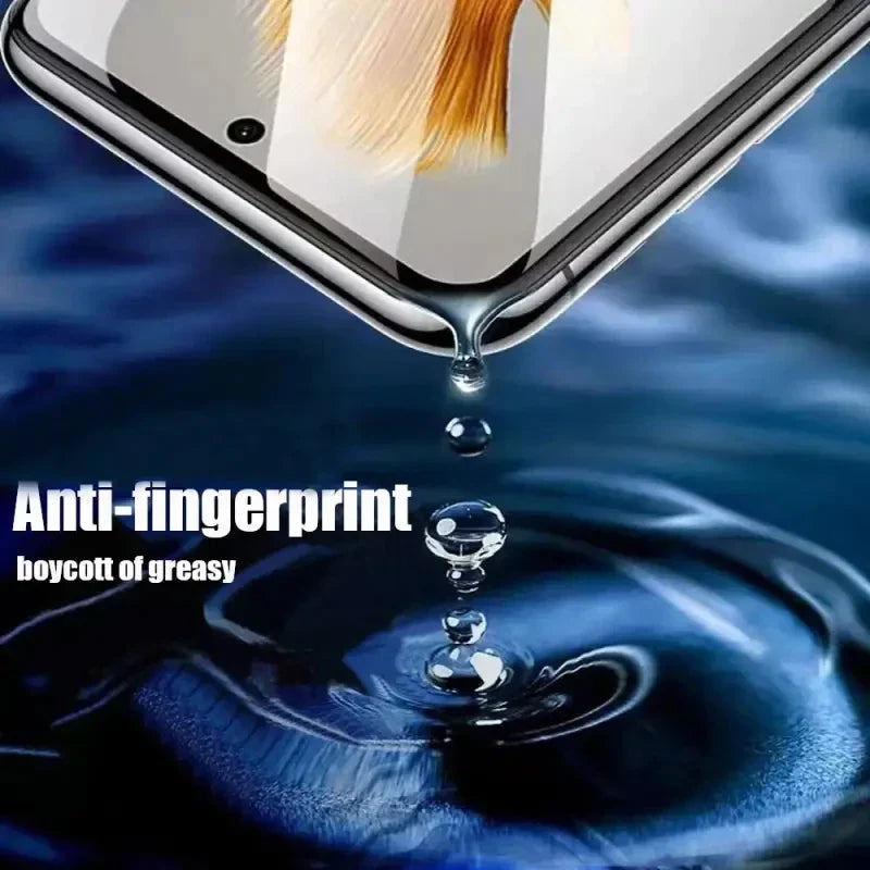 a gold fish in the water with a capt that reads anti fingerprint