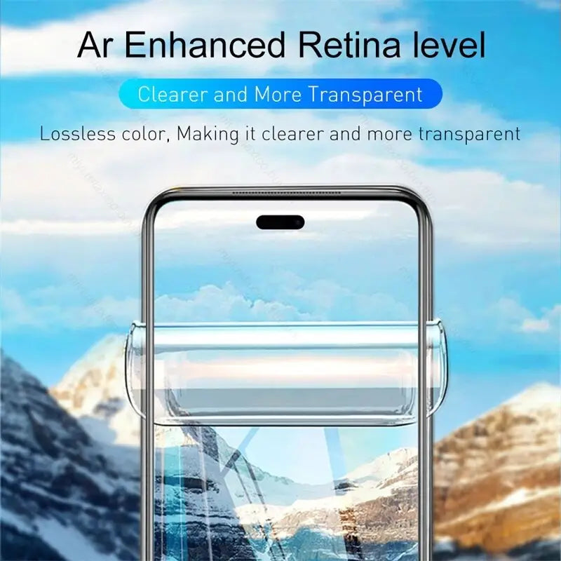 an image of a phone with the text,’clear and more transparent ’