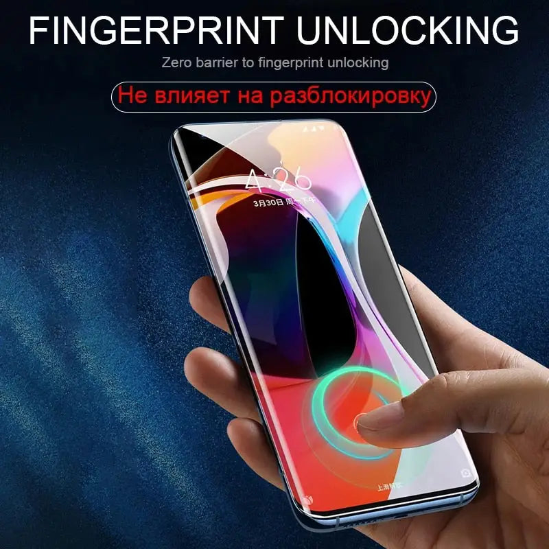 a hand holding a smartphone with the screen open