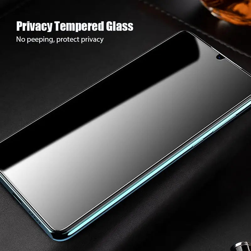 a close up of a glass screen protector on a table