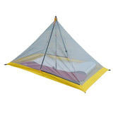 the tent is yellow and grey