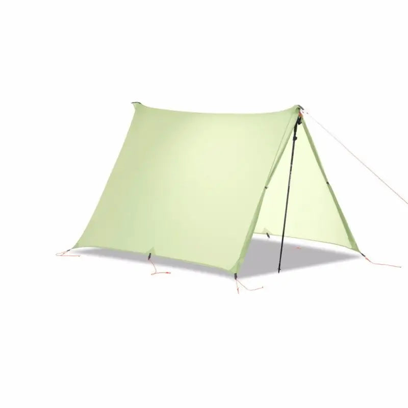 the north face tent is shown in green