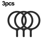 3pcs black plastic ring for hair extensions