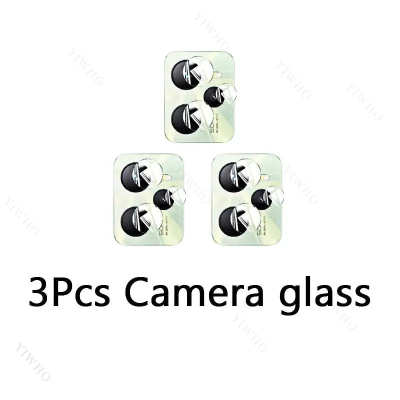 three camera glass with a picture of a man and a woman