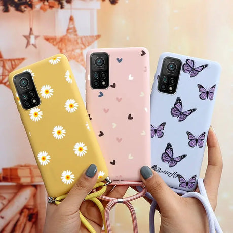 there are three different cases that are holding a phone