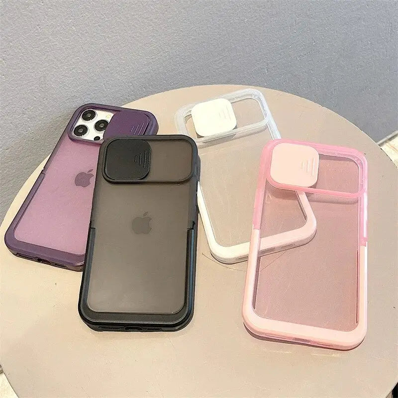 three cases on a table