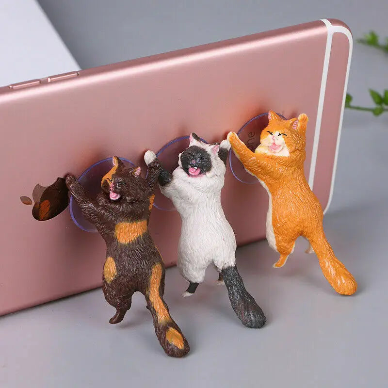 a phone with two cats on it