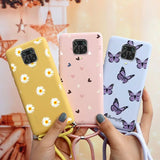 there are three different colored cases with butterflies on them